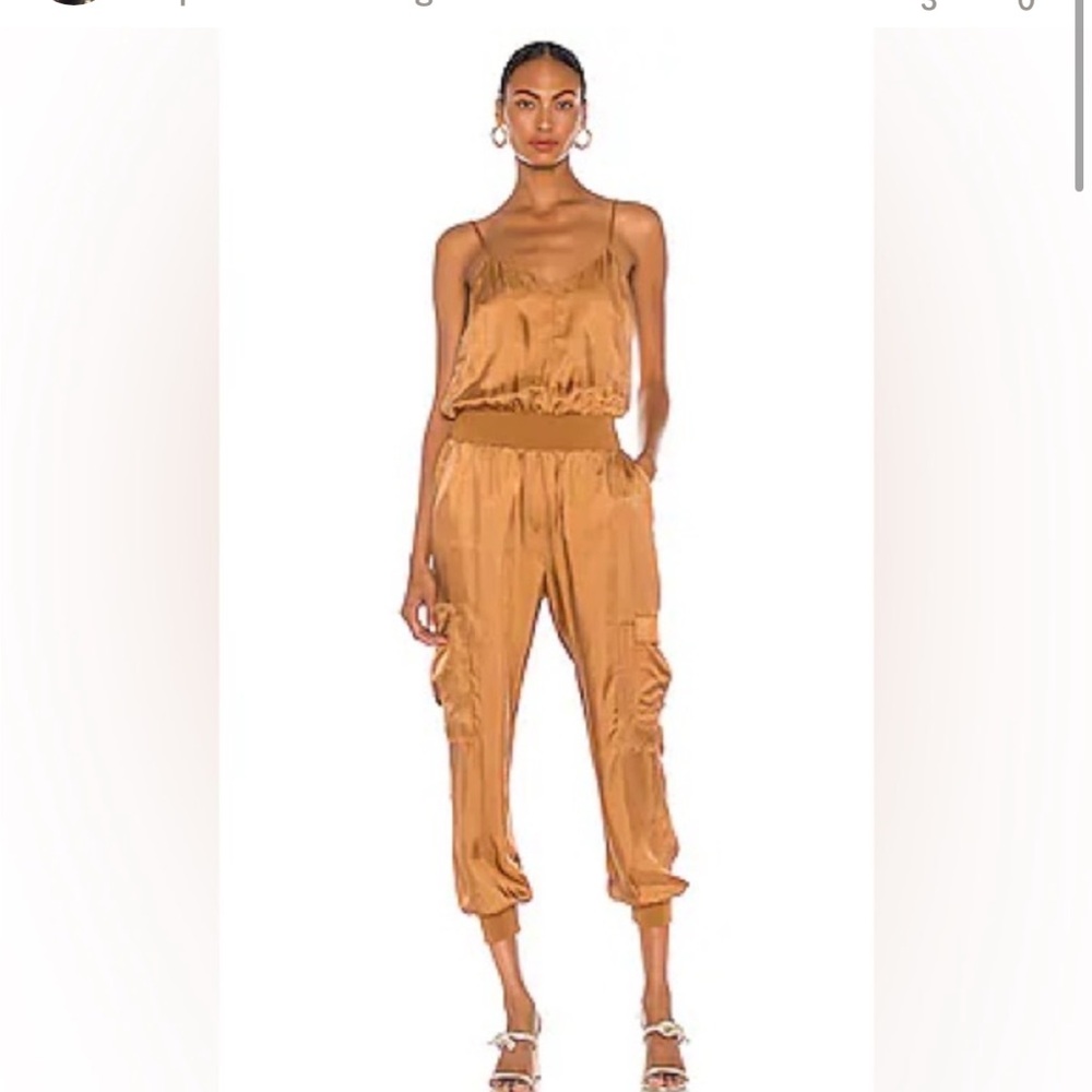 Cinq à sept Twill Amia Jumpsuit Satin cinnamon size xs